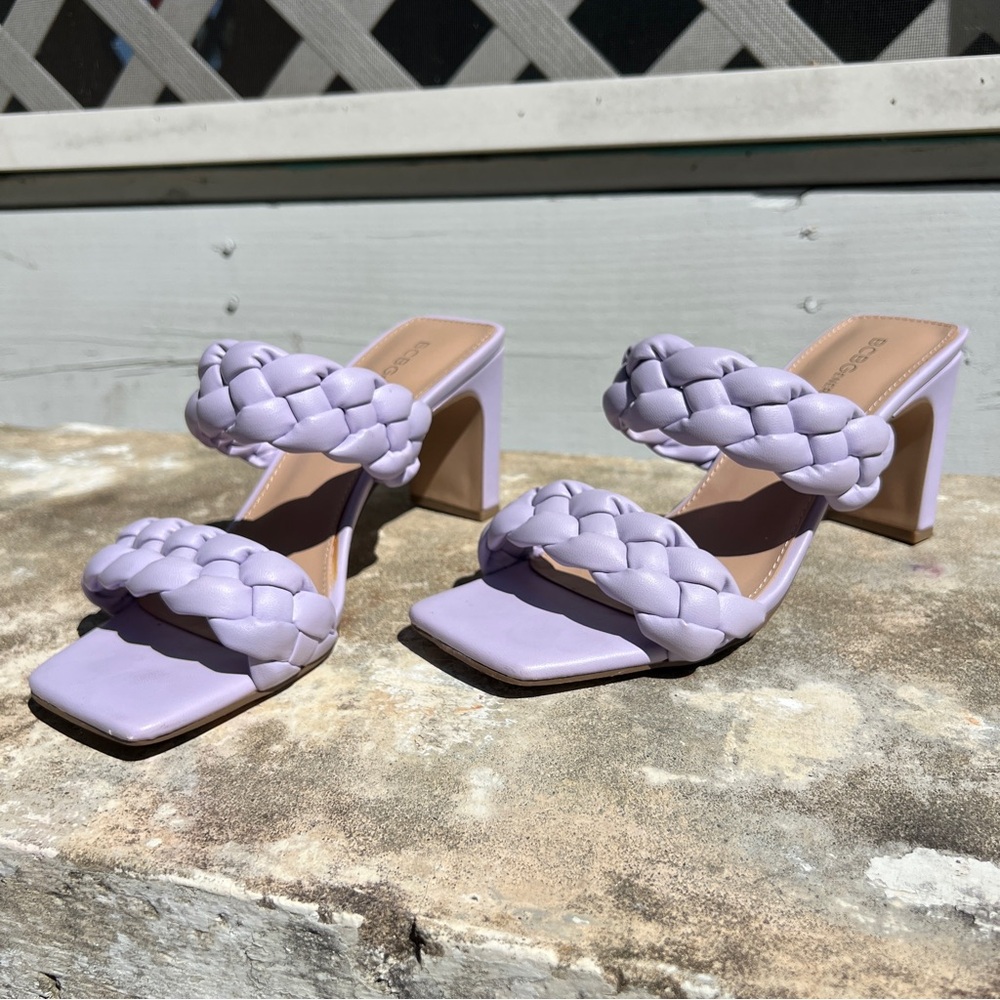 Bcbgeneration Lavender Braided Heels - image 1